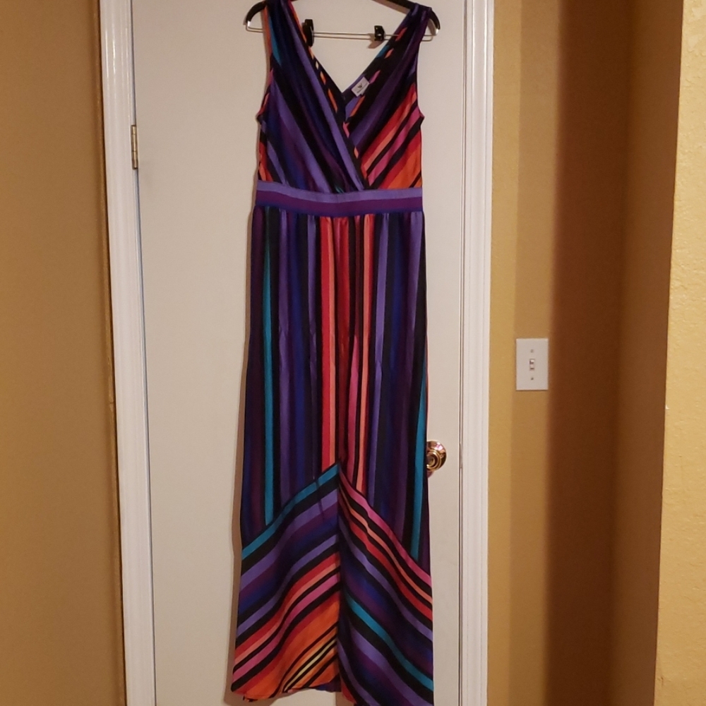 Sz 14 Worthington silk maxi dress